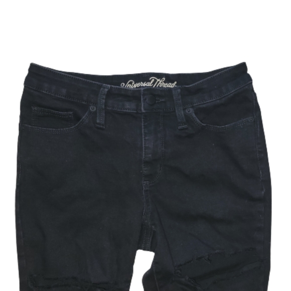 Universal Thread 2 Pair Ladies Mid Rise Skinny Jeans Bundle Distressed Size 2/26 - Picture 9 of 16